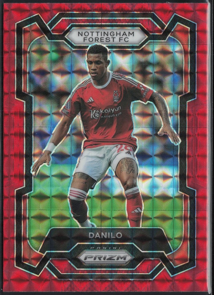 2023-24 Panini Prizm Premier League Prizm Danilo #240 Red Mosaic