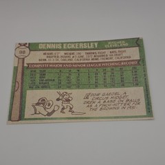 JUMBO 1993 Card of 1976 Topps Dennis Eckersley #98 Rookie Cleveland Indians