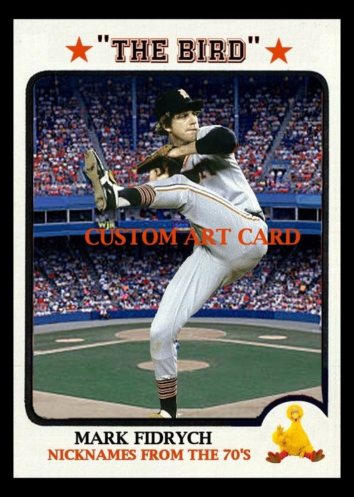 Mark Fidrych Detroit Tigers Custom Art Baseball Card