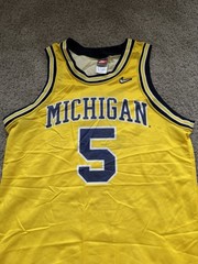 90s Jalen Rose Michigan Wolverines Authentic Fab Five Nike Size M