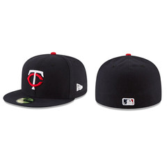 Minnesota Twins MIN MLB Authentic New Era 59FIFTY Fitted Cap – 5950 Hat Navy/Red