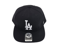 47 Black LA Dodgers Adjustable Snapback Hat Baseball Classic White Logo HT48