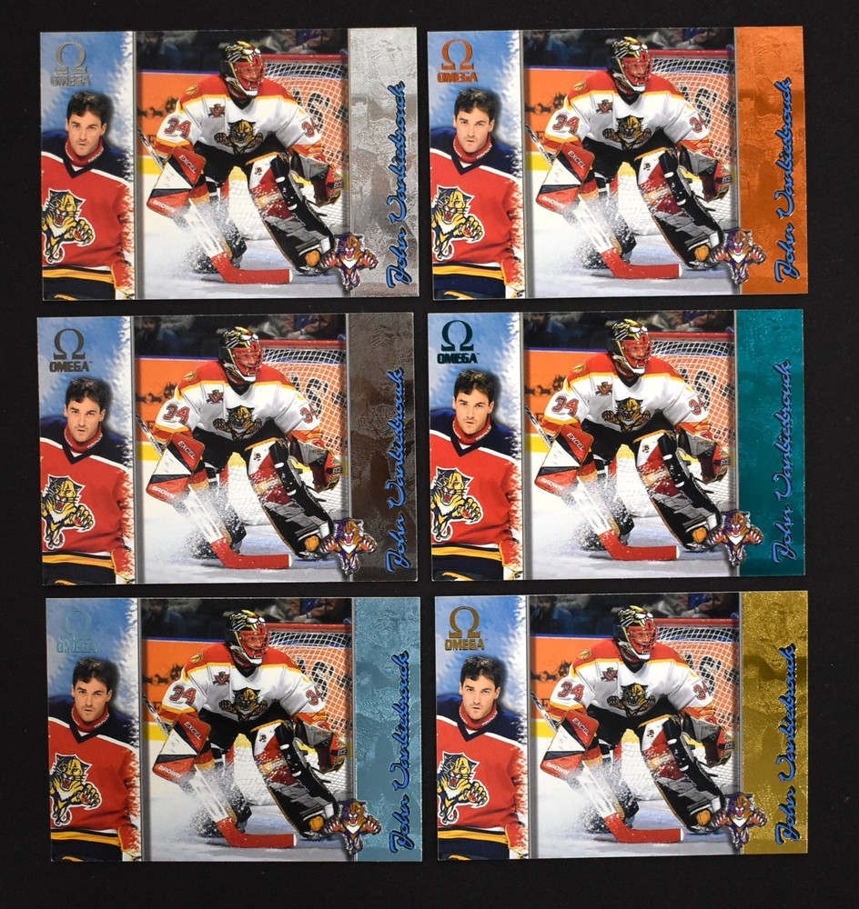 Lot Of (6) John Vanbiesbrouck 1997-98 Pacific Omega Color Parallels Ice Blue +