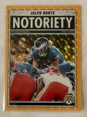2025 Panini Mosaic Jalen Hurts Notoriety Orange Fluorescent – FREE SHIPPING