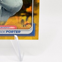 BROCK PORTER 2024 Bowman Chrome Sapphire 1st Bowman Gold /50 #BCP-36 – Rangers