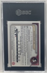 Cam Smith 2024 Bowman Draft #BDC-67 College Variation Gold Refractor /50 SGC 9.5