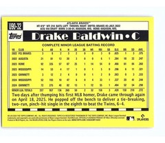 2025 Topps Update 90 Topps Baseball 35th Anniversary Drake Baldwin #U90-32 RC