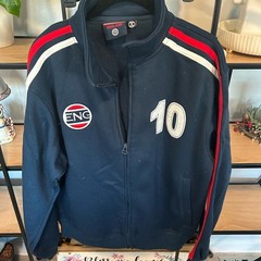 Men&rsquo;s Navy Jacket with Red and White Accents England soccer zip up