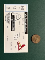MARK MCGWIRE 527th HR 2000 ROCKIES CARDINALS TICKET STUB LARRY WALKER 263rd HR