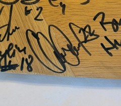 1995 NJ Devils Stanley Cup Champs Signed 24&Prime; MiniStick Lemieux Stevens Fetisov