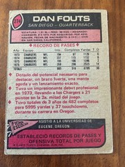 1977 Topps MEXICAN #274 Dan Fouts of the San Diego Chargers