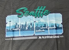 New WEAR 2023 All-Star Game T-Shirt Women&rsquo;s Large Gray Erin Andrews 2023
