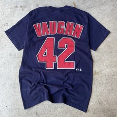 Fruit of the Loom Boston Red Sox Mo Vaughn #42 MLB Blue Shirt Men’s Size L