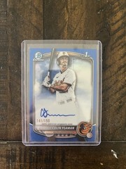 Bowman Draft- Topps Prospect Autographs Colin Yeaman /150 True Blue Refractor