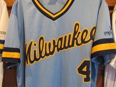 3 Molitor Yount Cooper 1980s look Milwaukee Brewers SGA 3 Jersey LOT adult XL