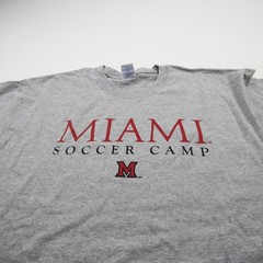 Miami RedHawks Gildan Short Sleeve Shirt Men&rsquo;s Gray Used L