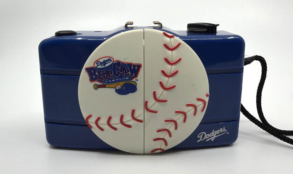 Vintage Dodgers Blue Crew Fan Club 35mm Film Camera Baseball Rare Untested