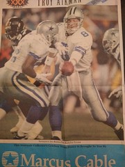 Troy Aikman Souvenir Poster from Ft. Worth Star-Telegram Newspaper Jan 31, 1996