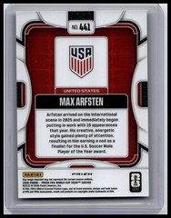 2026 Panini Prizm FIFA World Cup Max Arfsten #441 USA