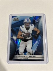 2025 Topps Chrome Black Amon-Ra St. Brown Blue Refractor 76/150 #35 Lions
