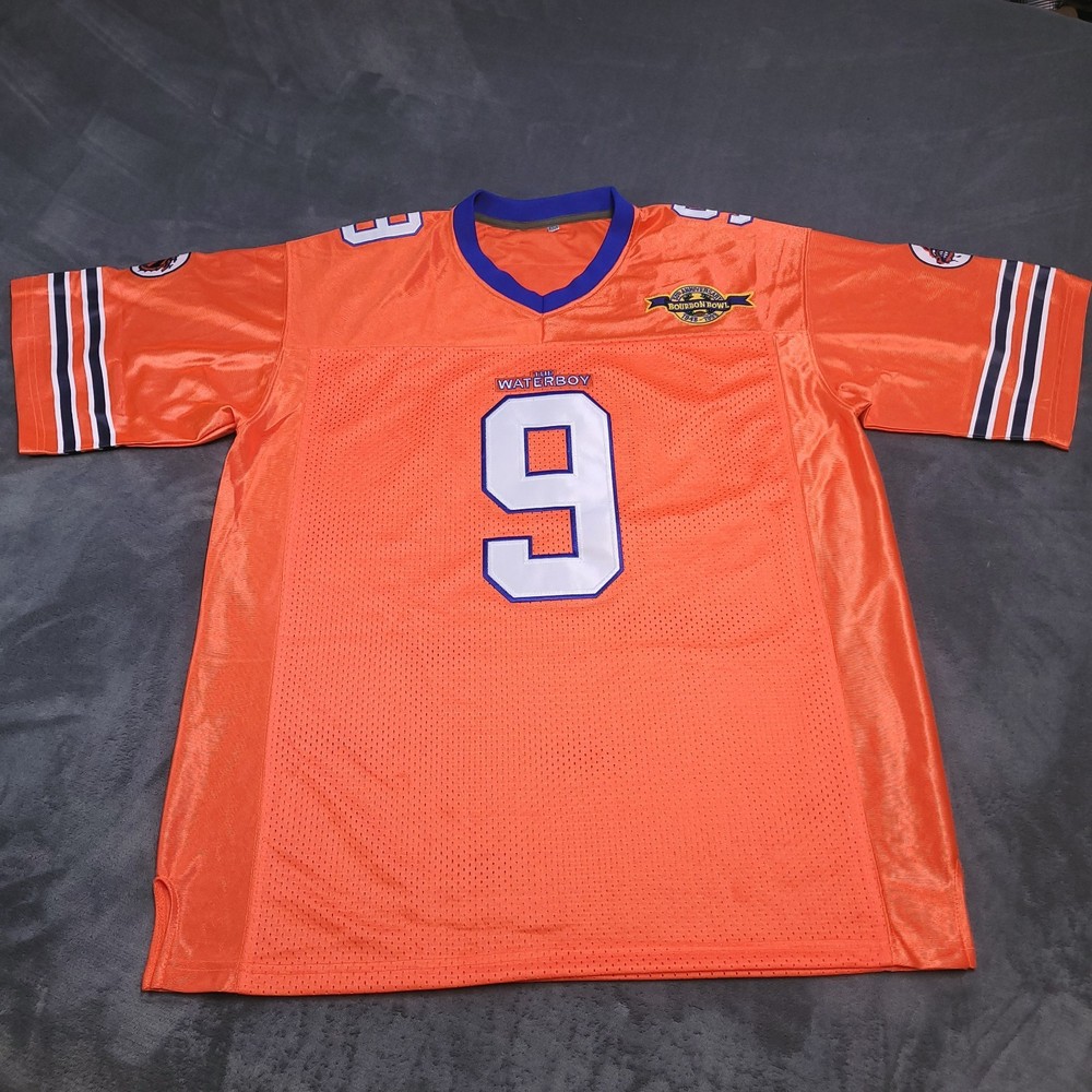 Waterboy Bobby Boucher #9 Mud Dogs Bourbon Bowl Stitched Football Jersey Adult L