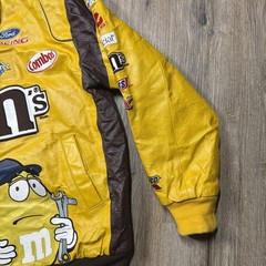 Nascar Jacket Mens L Yellow M&M Elliot Sadler JH Design Jeff Hamilton Chase