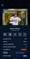 Digital Shohei Ohtani /50 Topps Chrome Series 1 Gold 1990 Digital Topps Bunt