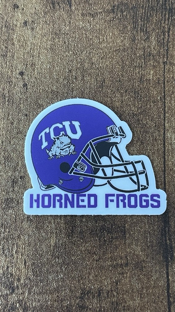Texas Christian University Horned Frogs TCU Vintage Die Cut Sticker Decal