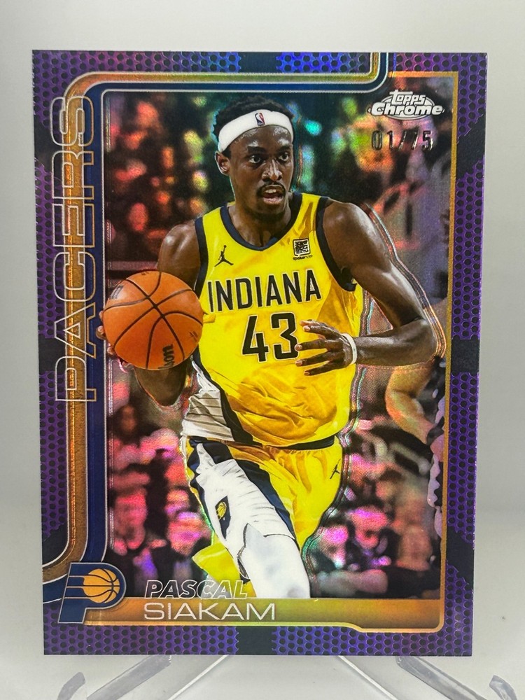 2025-26 Topps Chrome – Pascal Siakam #1 Purple Refractor /75