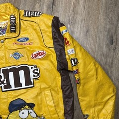 Nascar Jacket Mens L Yellow M&M Elliot Sadler JH Design Jeff Hamilton Chase