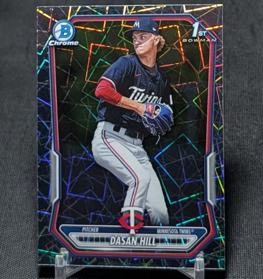 Dasan Hill 1st Chrome Laser Refractor Rookie RC 2026 Bowman Card #BCP-88 Twins