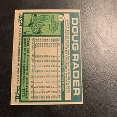 #9 Doug Rader San Diego padres￼ 1977 Topps Cb5