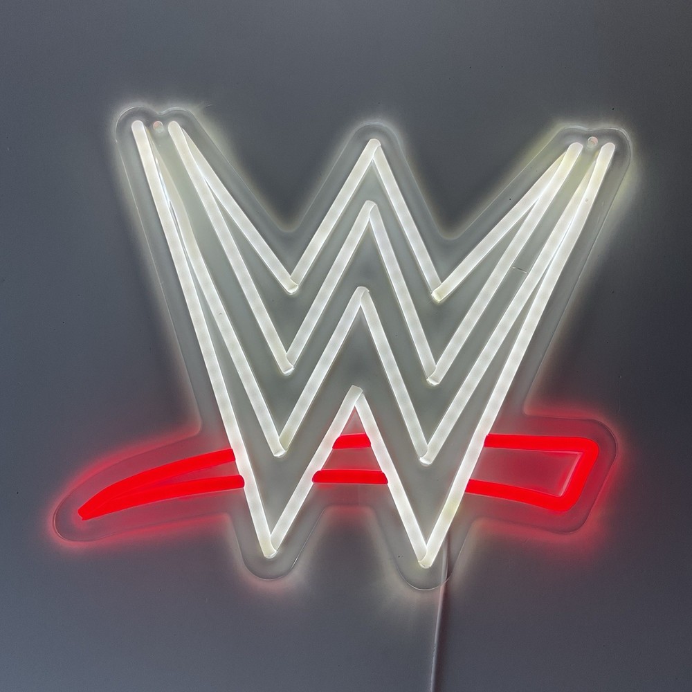 World Wrestling Entertainment WWE Logo USB Powered Light LED Neon Wall Sign