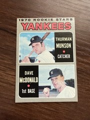 Topps 1970 Topps Baseball Rookie Stars Yankees Munson McDonald Rookie #189
