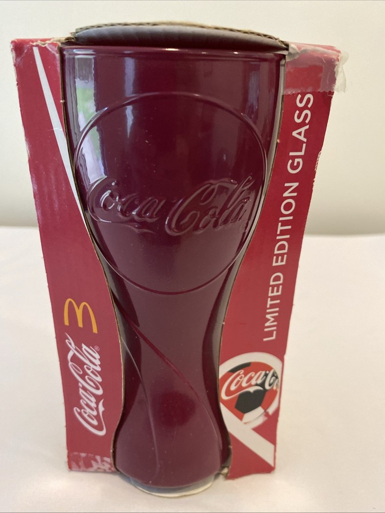 2022 FIFA Qatar World Cup Soccer McDonald&rsquo;s Glass Promotional Give Away PURPLE