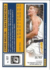2025-26 Panini Donruss Optic Chris Mullin Holo Auto /49 #157 Warriors (NBA HOF)
