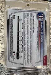 2025 Bowman Malcolm Moore Yellow Bandana /75 1st Bowman Rangers