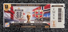 2026 FIFA World Cup England Vs. Norway Quarterfinal Comm Ticket Decal / Sticker