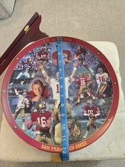 Danbury Mint Joe Montana Large 12 Inch Career Statistics Plate # AC- 7851……