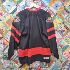 Vintage 90s Ottawa Senators CCM Hockey Jersey Black NHL Maska Large
