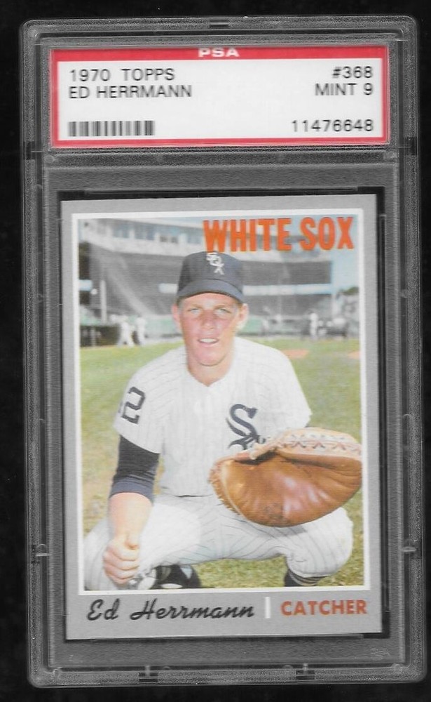 1970 Topps Ed Herrmann #368 Chicago White Sox PSA 9 Mint