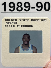 MITCH RICHMOND 1989-90 NBA TV MEDIA Slide GOLDEN STATE WARRIORS ROOKIE