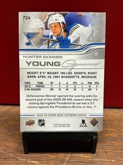 #726 Hunter Skinner 2025-26 Upper Deck Rookie Young Guns St. Louis Blues