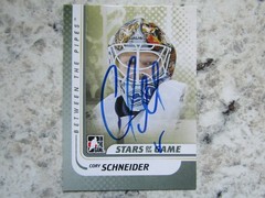 Vancouver Canucks Cory Schneider Signed Autographed 2010-11 In The Game Mint