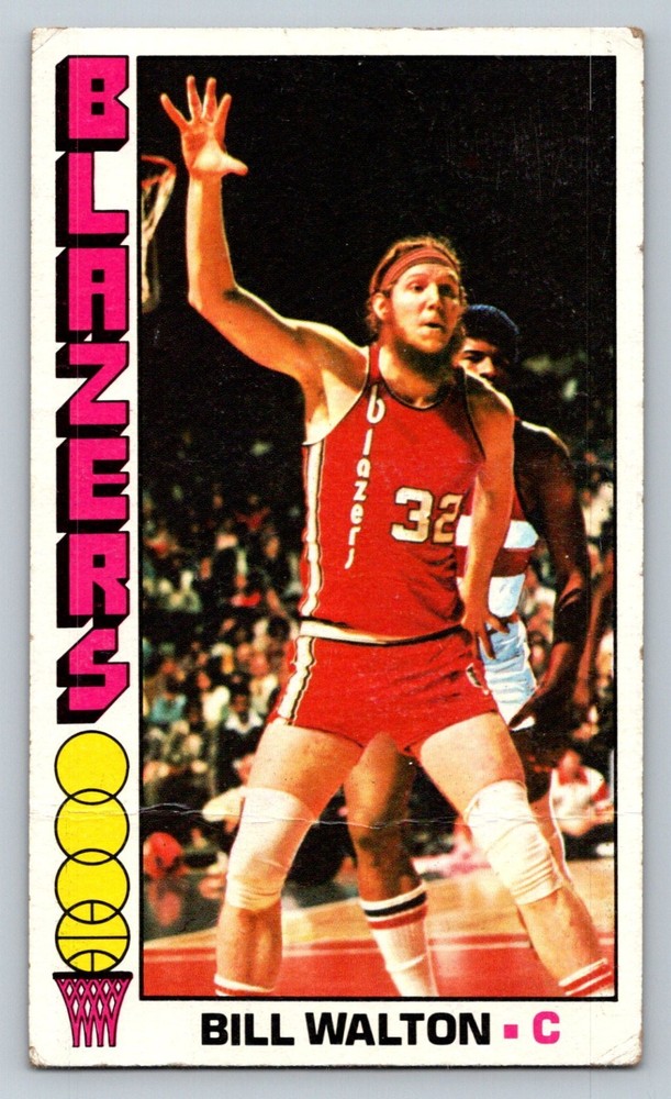 1976 Topps #57 Bill Walton – Trail Blazers – HOF – Creases – Vintage NBA Legend