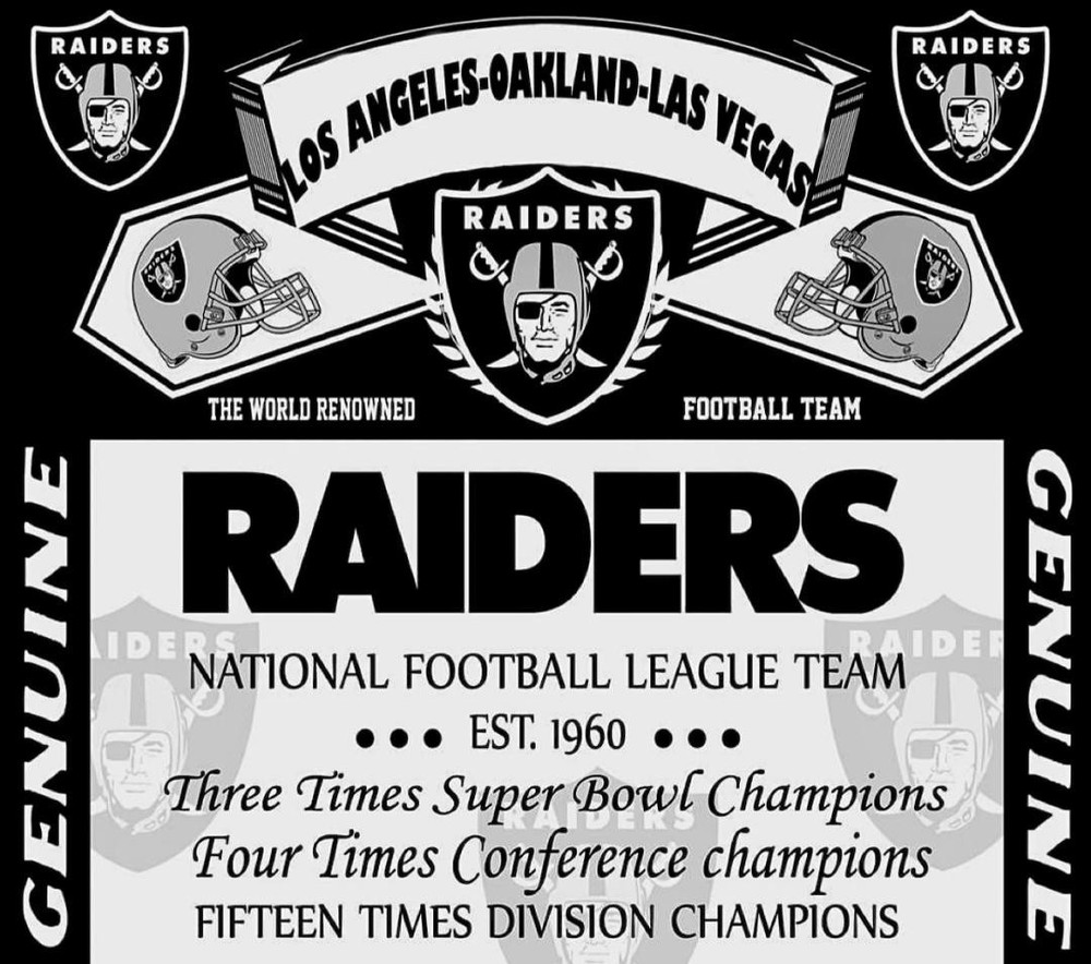(2) Las Vegas Raiders Waterproof Vinyl Stickers 4×3.5 Bud Oakland Decals