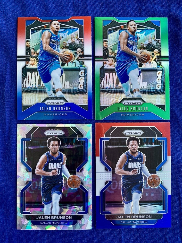 Jalen Brunson 2019-20 2021-22 Panini Prizm Lot Green, Ice, Red White Blue
