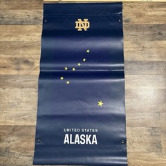Notre Dame Fighting Irish & Alaska State House Divided Banner Flag – 19&Prime; X 36”