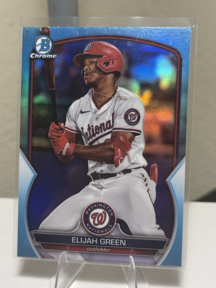 ELIJAH GREEN 2023 Bowman Draft Chrome #BD-15 Sky Blue Washington Nationals