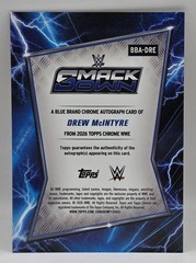 2026 Topps Chrome WWE #BBA-DRE Drew McIntyre Blue Brand Auto Gold Refractor /50
